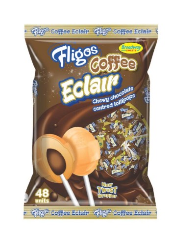 Fligos Eclair Coffee Lollipops 48